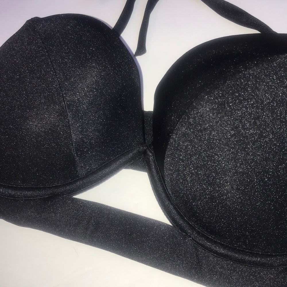 NEW Victoria's Secret hottie halter Black swim Top - Picture 6 of 8